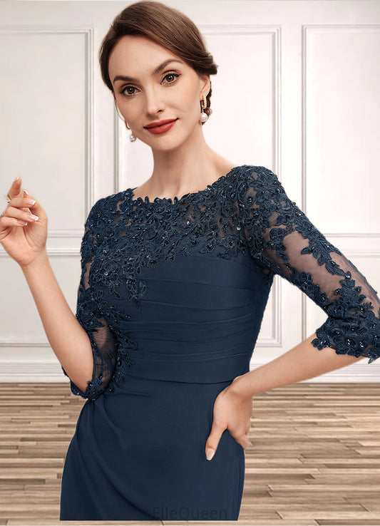 Allison A-Line Scoop Neck Floor-Length Chiffon Lace Mother of the Bride Dress With Ruffle Beading Sequins DG126P0014536