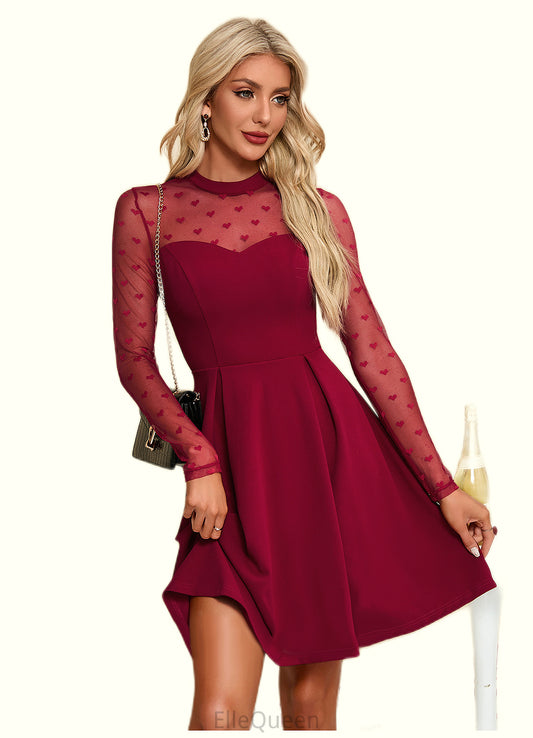 Lorena Jacquard Illusion Elegant A-line Polyester Mini Dresses DGP0022256