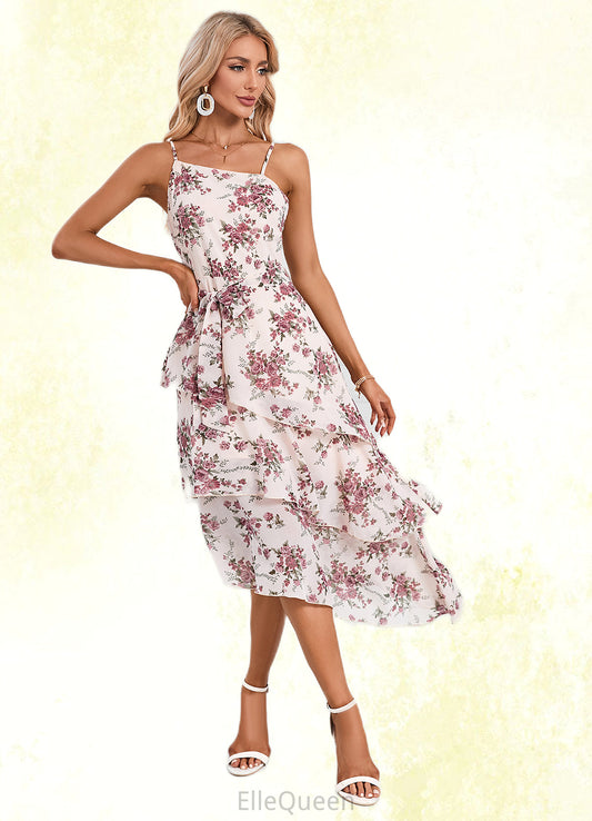 Anaya Floral Print Asymmetrical Elegant A-line Chiffon Asymmetrical Dresses DGP0022338