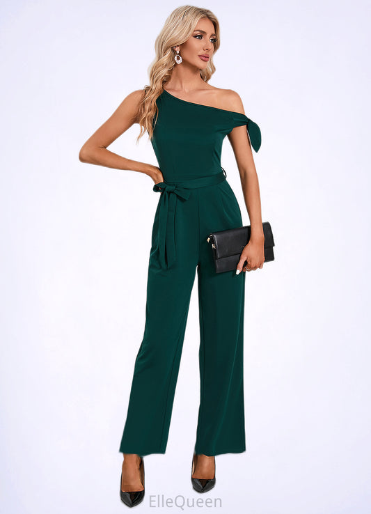 Liz One Shoulder Elegant Jumpsuit/Pantsuit Cotton Blends Maxi Dresses DGP0022491