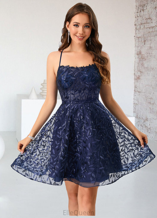 Briana Scoop A-line Lace Dresses DGP0022544