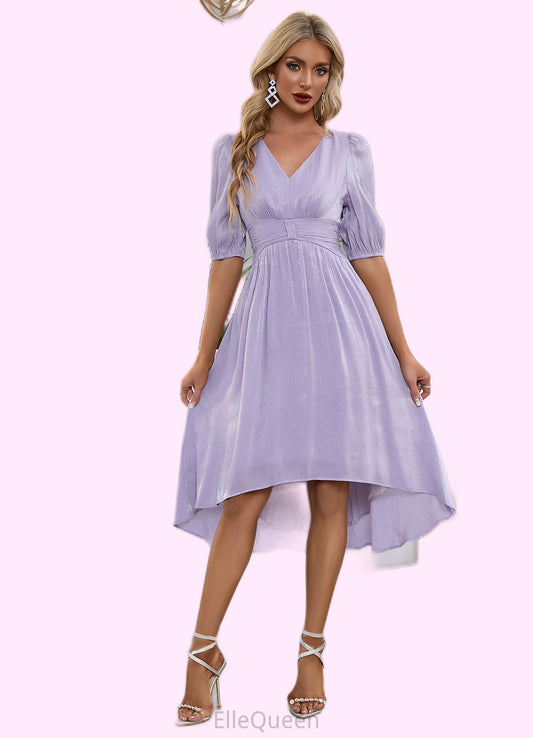 Lyla V-Neck Elegant A-line Polyester Midi Dresses DGP0022550