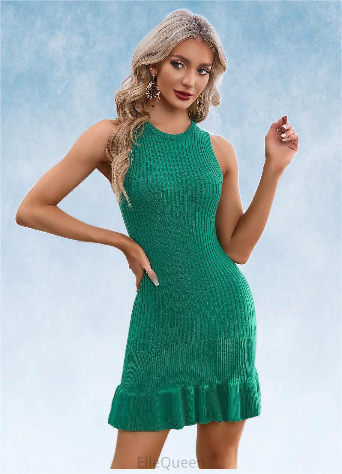 Pancy Scoop Elegant Trumpet/Mermaid Cotton Blends Mini Dresses DGP0022557