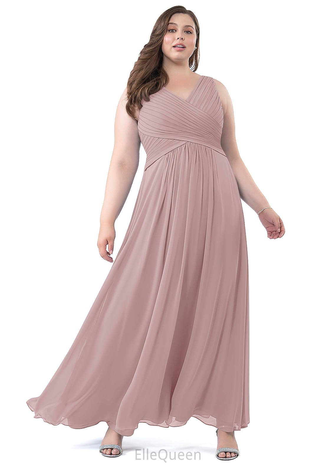 Julia Scoop Sleeveless Floor Length Natural Waist Bridesmaid Dresses