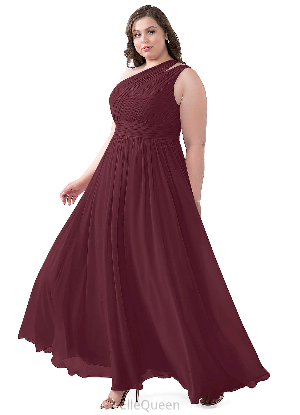 Jill Natural Waist Sleeveless A-Line/Princess Sweetheart Floor Length Bridesmaid Dresses