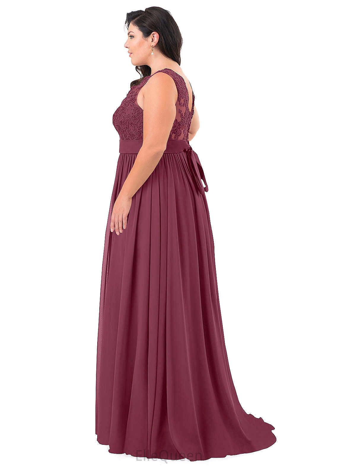 Norah Natural Waist Sleeveless Floor Length Spaghetti Staps A-Line/Princess Bridesmaid Dresses