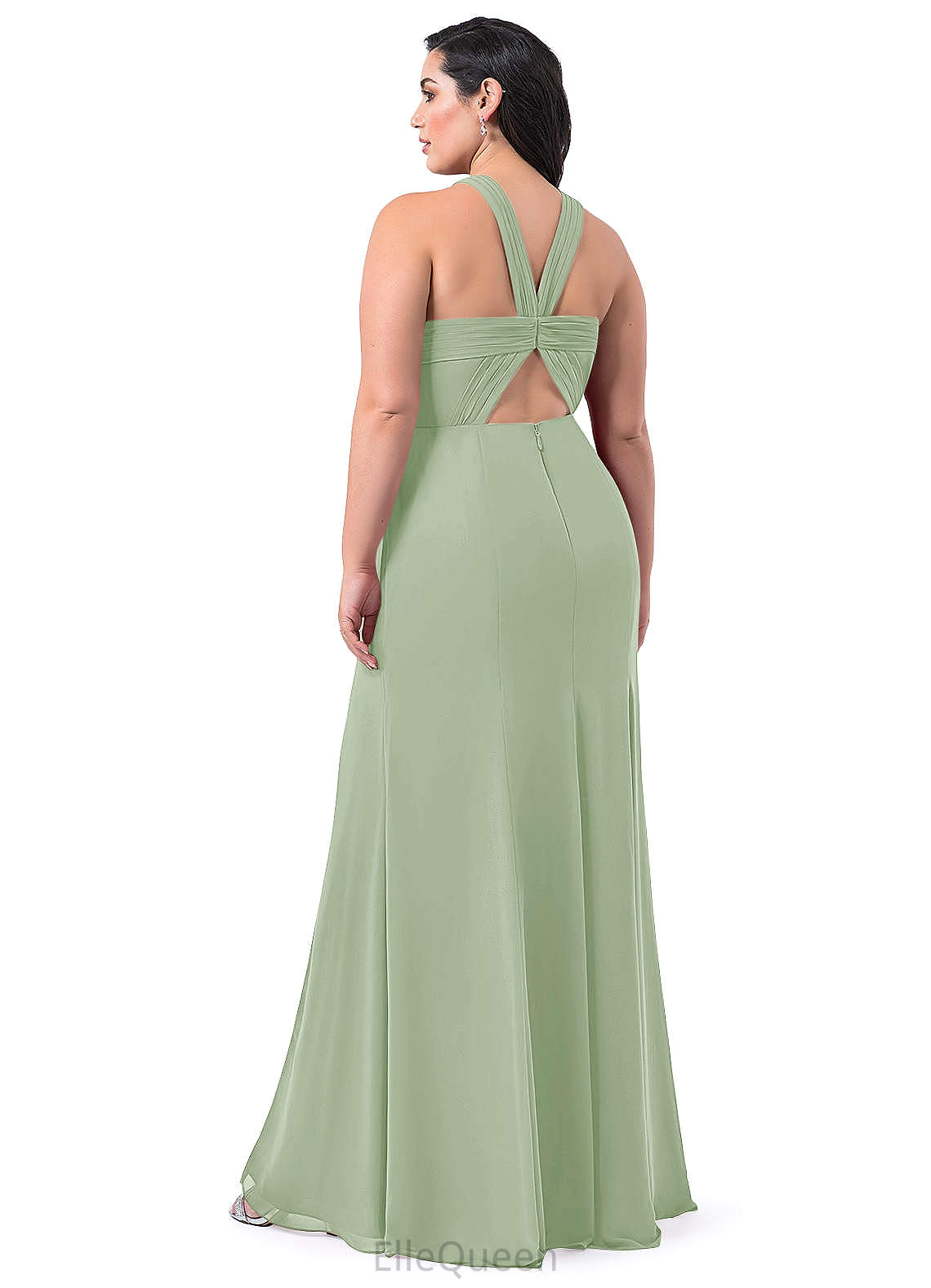 Addison A-Line/Princess Sleeveless Natural Waist Knee Length V-Neck Bridesmaid Dresses