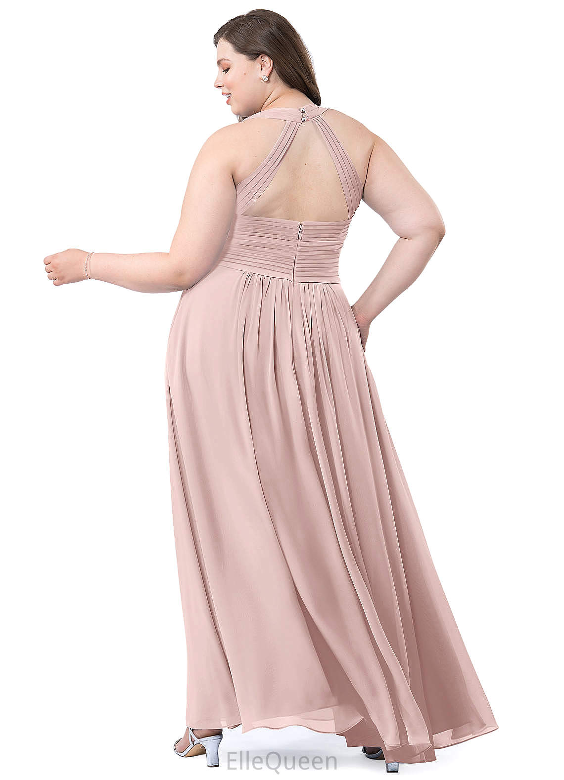 Elianna A-Line/Princess Natural Waist Floor Length Sleeveless Spaghetti Staps Bridesmaid Dresses