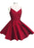 Spaghetti Straps V Neck Pleated Backless Cut Out Lucille A Line Homecoming Dresses Bow Knot