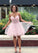 Spaghetti A Line Homecoming Dresses Ansley Lace Pink Straps Sweetheart Organza Pleated Sexy