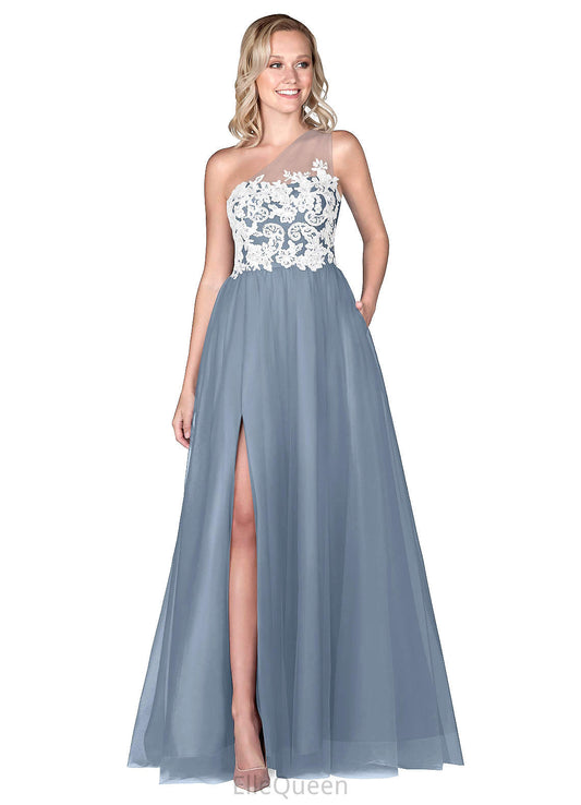 Gillian Natural Waist V-Neck A-Line/Princess Short Sleeves Floor Length Bridesmaid Dresses