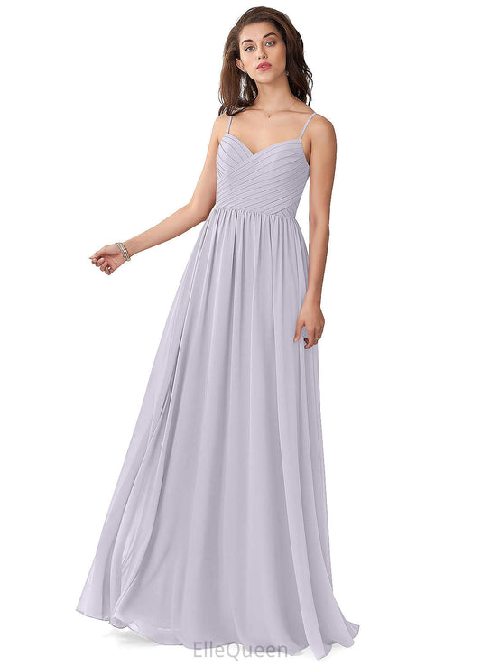 Mary Floor Length V-Neck Natural Waist Sleeveless A-Line/Princess Bridesmaid Dresses