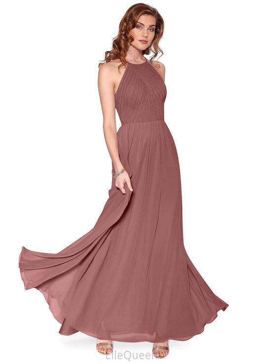 Paulina Sleeveless A-Line/Princess Natural Waist Off The Shoulder Floor Length Bridesmaid Dresses