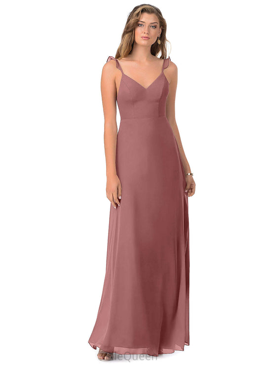 Aryana Natural Waist One Shoulder Floor Length A-Line/Princess Sleeveless Bridesmaid Dresses