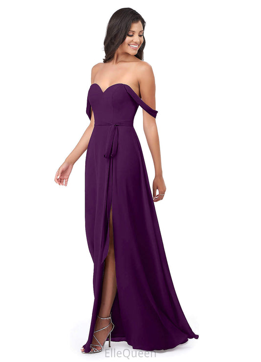 Madelyn Natural Waist Spaghetti Staps A-Line/Princess Floor Length Sleeveless Bridesmaid Dresses