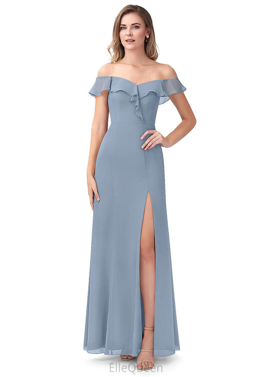 Lauren Short Sleeves A-Line/Princess Floor Length V-Neck Natural Waist Bridesmaid Dresses
