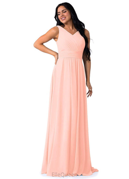 Alexis A-Line/Princess Sleeveless One Shoulder Natural Waist Floor Length Bridesmaid Dresses