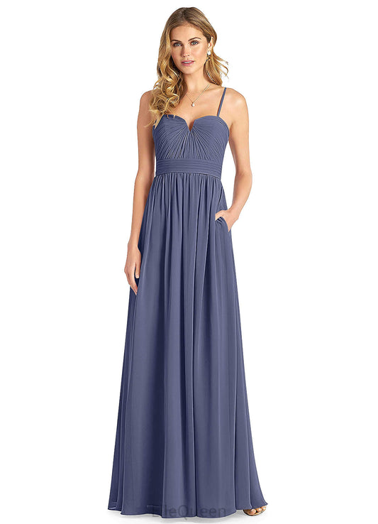Cecelia Floor Length Sleeveless Halter A-Line/Princess Natural Waist Bridesmaid Dresses