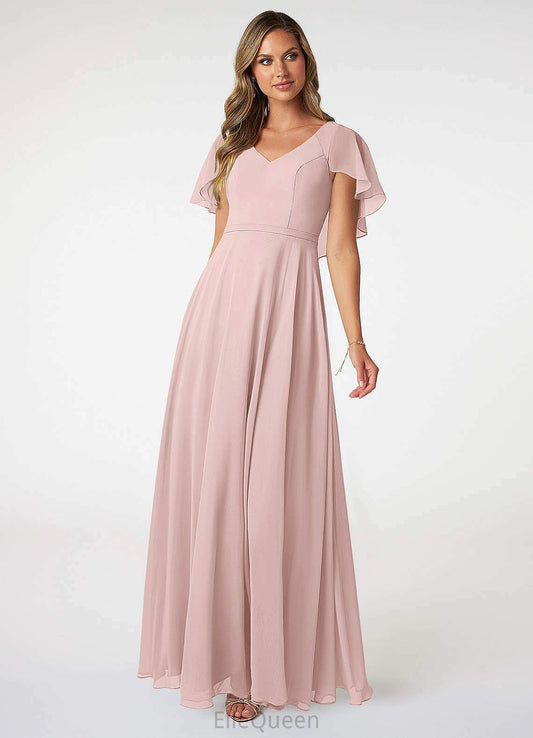 Ryleigh A-Line/Princess Halter Knee Length Sleeveless Natural Waist Bridesmaid Dresses