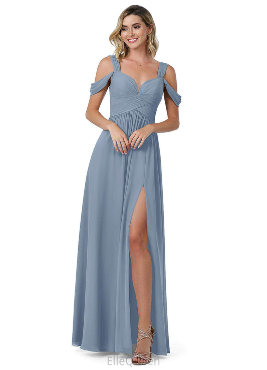 Adrianna Floor Length Sleeveless Spaghetti Staps A-Line/Princess Natural Waist Bridesmaid Dresses