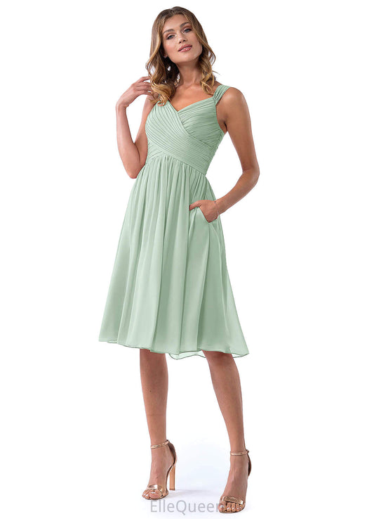 Parker A-Line/Princess Floor Length Natural Waist Sleeveless Spaghetti Staps Bridesmaid Dresses