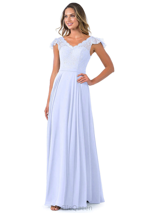 Abigayle Stretch Satin Sleeveless V-Neck A-Line/Princess Floor Length Natural Waist Bridesmaid Dresses