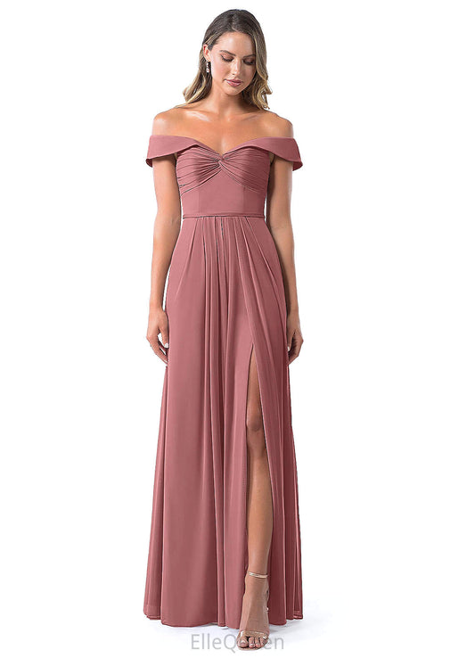 Brenna Sleeveless Floor Length A-Line/Princess V-Neck Natural Waist Bridesmaid Dresses