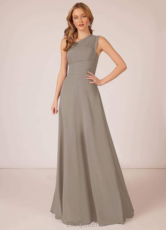 Ava V-Neck Sleeveless Natural Waist A-Line/Princess Floor Length Bridesmaid Dresses