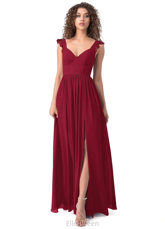 Scarlett V-Neck A-Line/Princess Floor Length Natural Waist Bridesmaid Dresses