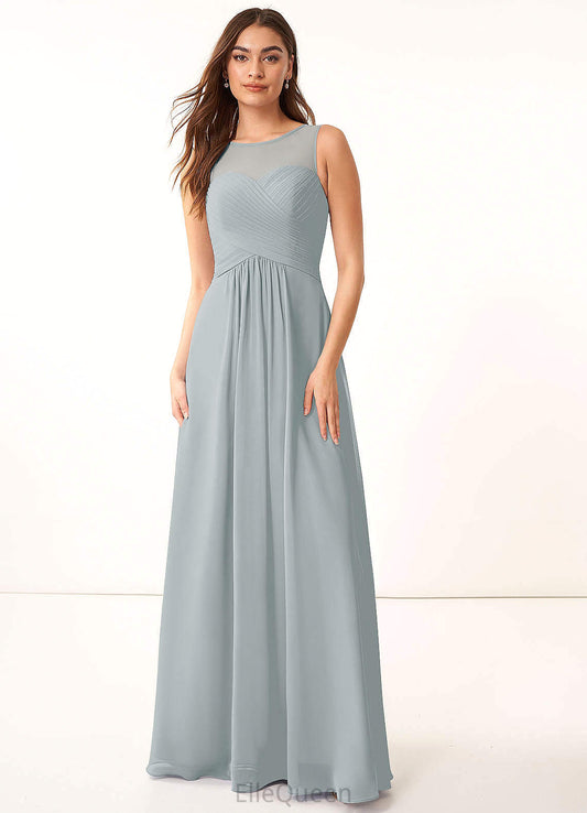 Adrienne Knee Length Natural Waist V-Neck Sleeveless A-Line/Princess Bridesmaid Dresses