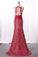Scoop Lace Prom Dresses Mermaid/Trumpet With Applique Detachable