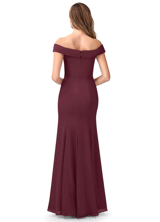 Thelma Sleeveless V-Neck Natural Waist A-Line/Princess Floor Length Bridesmaid Dresses