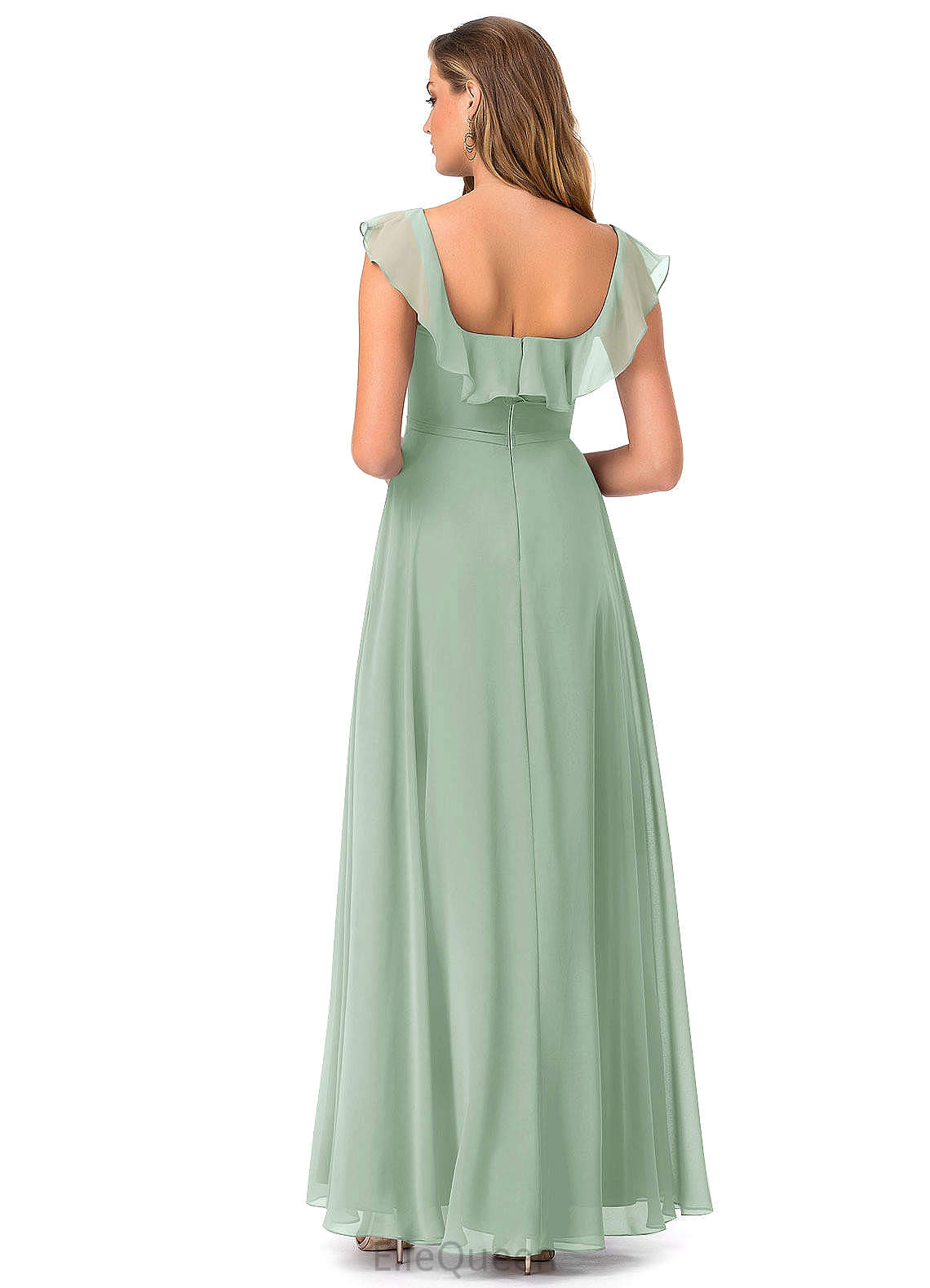 Isabella A-Line/Princess Knee Length Sleeveless Spaghetti Staps Natural Waist Bridesmaid Dresses