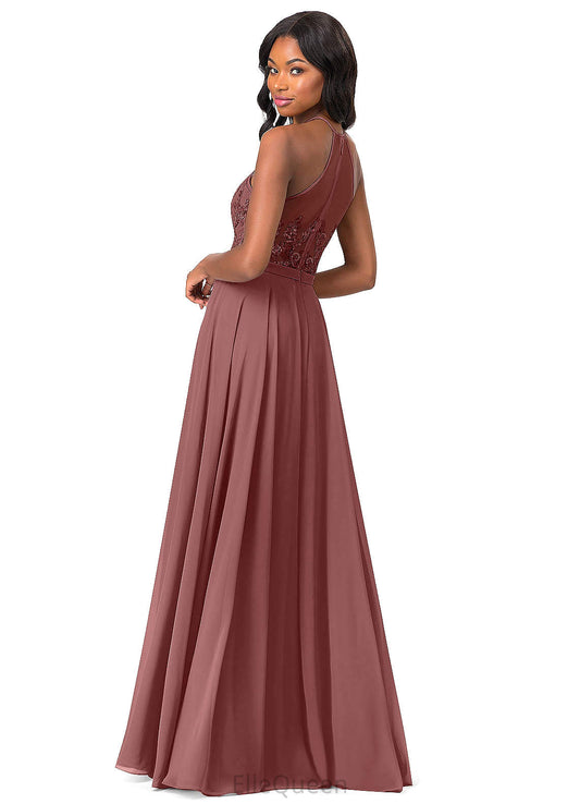Naomi Natural Waist Knee Length Scoop Sleeveless A-Line/Princess Bridesmaid Dresses