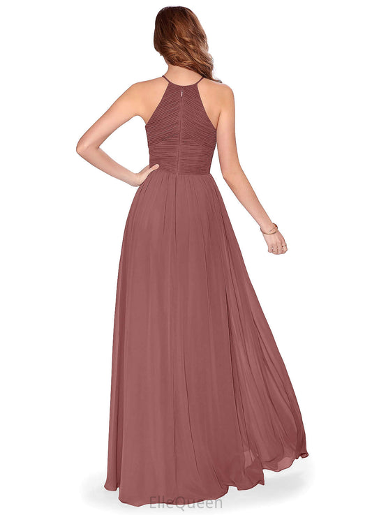 Paulina Sleeveless A-Line/Princess Natural Waist Off The Shoulder Floor Length Bridesmaid Dresses