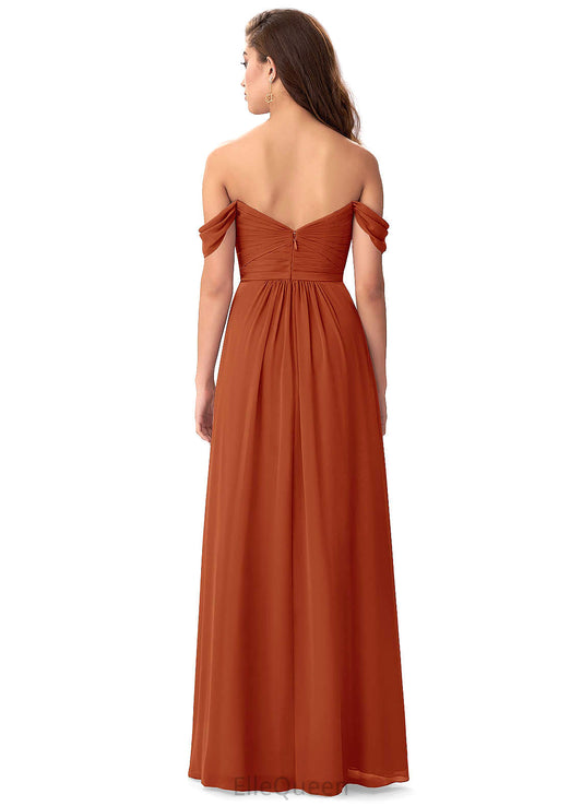 Rosemary Spaghetti Staps Sleeveless Floor Length Natural Waist A-Line/Princess Bridesmaid Dresses