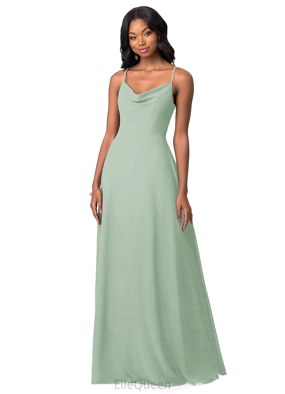 Gabriella Sleeveless Floor Length Natural Waist V-Neck A-Line/Princess Bridesmaid Dresses