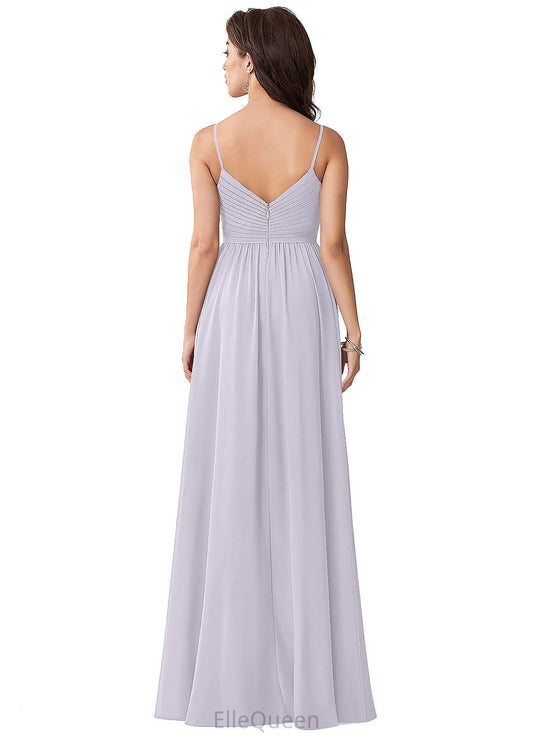 Mary Floor Length V-Neck Natural Waist Sleeveless A-Line/Princess Bridesmaid Dresses