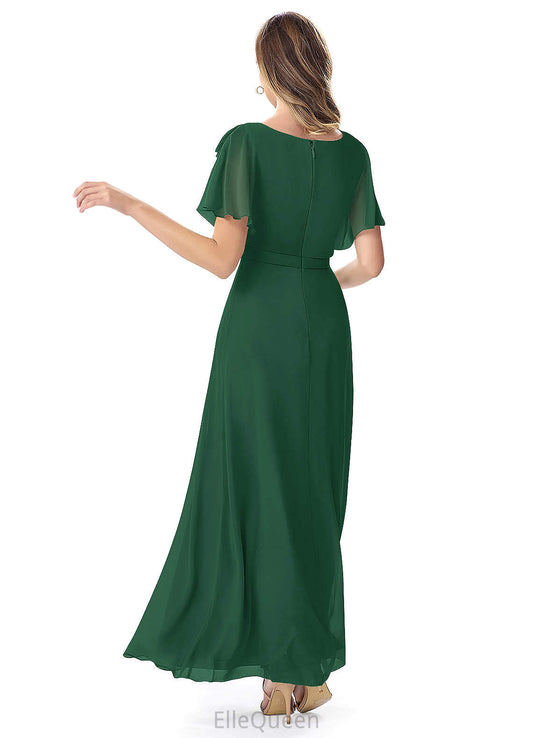 Melissa Sleeveless A-Line/Princess Floor Length Natural Waist Spaghetti Staps Bridesmaid Dresses