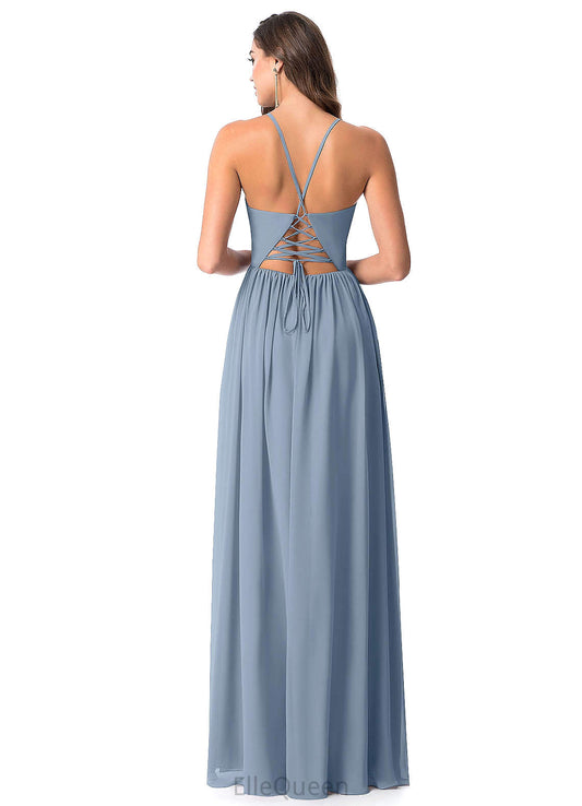 Khloe Sleeveless Scoop Floor Length Natural Waist A-Line/Princess Bridesmaid Dresses