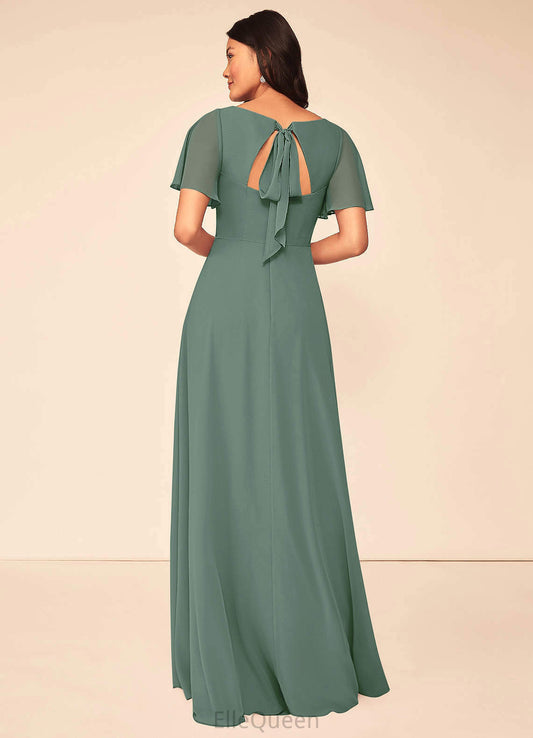 Tamia Natural Waist Sleeveless A-Line/Princess Floor Length Bridesmaid Dresses