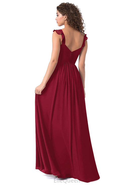Moriah A-Line/Princess Sleeveless V-Neck Natural Waist Floor Length Bridesmaid Dresses