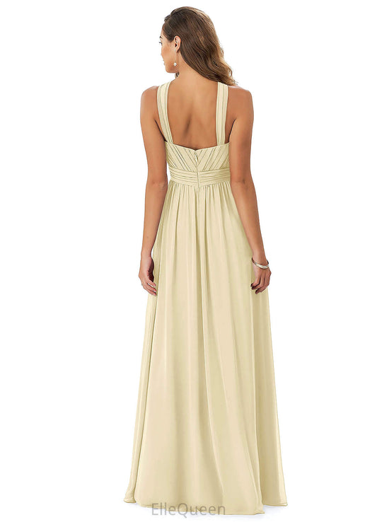 Nell Empire Waist Floor Length Spaghetti Staps A-Line/Princess Sleeveless Bridesmaid Dresses