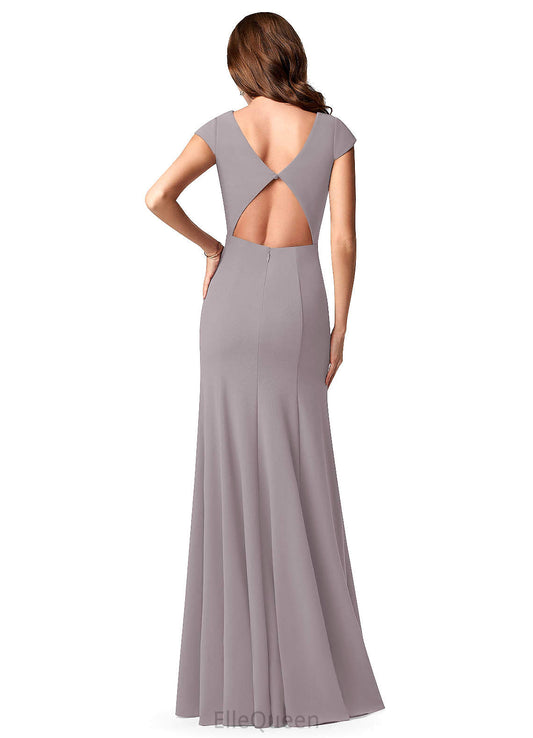 Tianna Sleeveless Natural Waist A-Line/Princess Floor Length V-Neck Bridesmaid Dresses