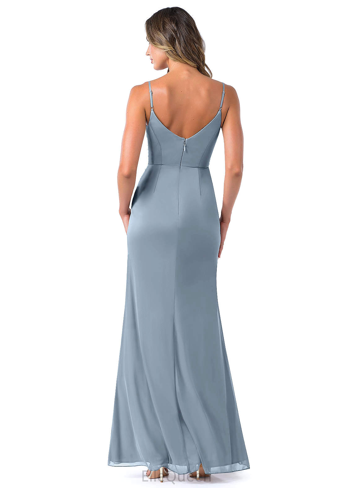 Imani Halter A-Line/Princess Floor Length Natural Waist Sleeveless Bridesmaid Dresses