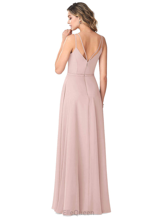 Kristina Sleeveless Scoop Natural Waist A-Line/Princess Floor Length Bridesmaid Dresses