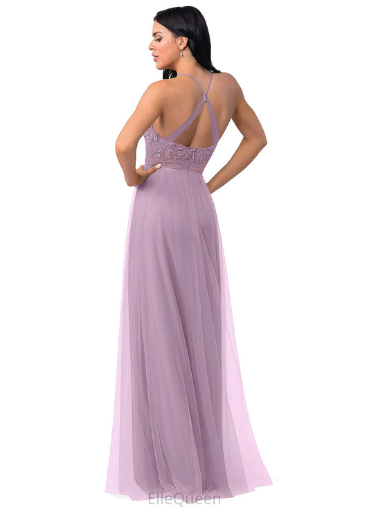 Fernanda Trumpet/Mermaid Satin Natural Waist Sleeveless Spaghetti Staps Floor Length Bridesmaid Dresses