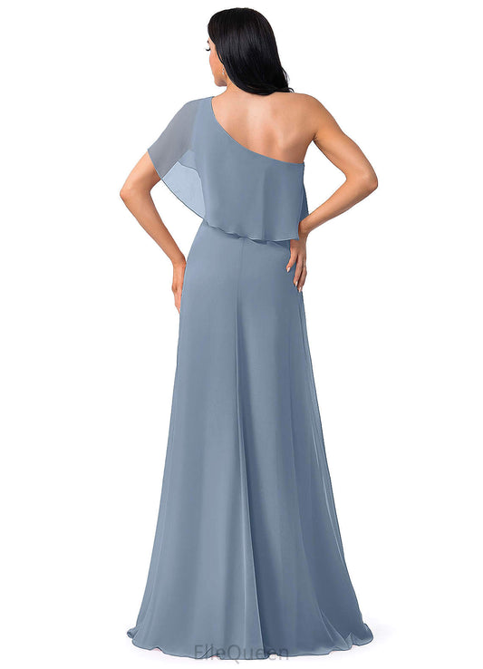 Janice Floor Length A-Line/Princess Natural Waist Spaghetti Staps Sleeveless Bridesmaid Dresses