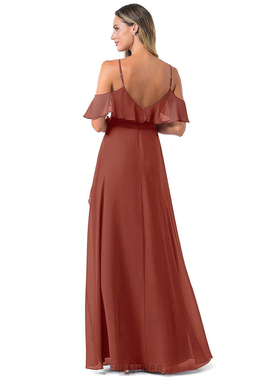 Mildred A-Line/Princess Spaghetti Staps Floor Length Sleeveless Natural Waist Bridesmaid Dresses
