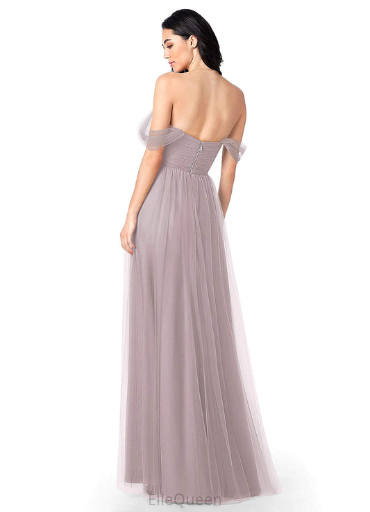 Marina A-Line/Princess Natural Waist Spaghetti Staps Floor Length Sleeveless Bridesmaid Dresses